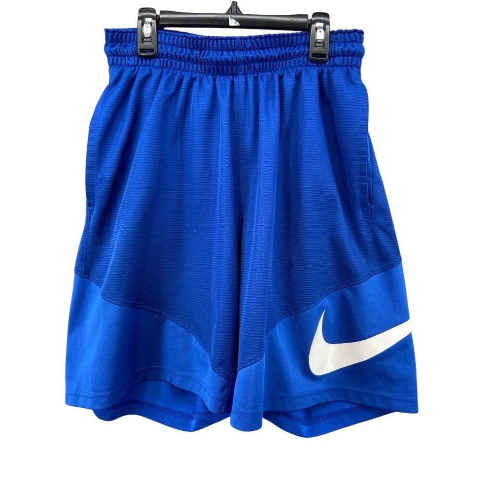 Nike Basketball Shorts Boys‎ Large Blue Mesh Athletic Swoosh